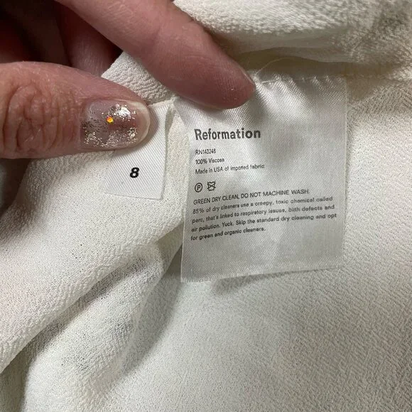 Reformation Womens Floral Nectarine Midi Dress Slit Smocked Coquette Cottagecore - Picture 7 of 9